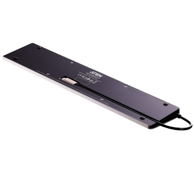 Aten USB-C Multiport Dual View Dock wPower Pass-Through support up to 4K @ 30Hz via HDMI and HDMI/VGA, 1080P @ 60Hz via VGA