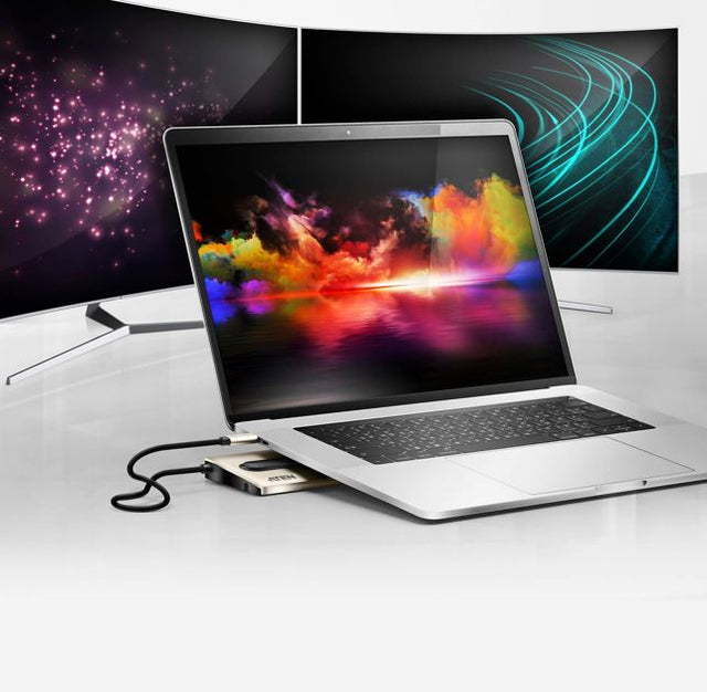 Aten USB-C Multiport Dual View Dock wPower Pass-Through support up to 4K @ 30Hz via HDMI and HDMI/VGA, 1080P @ 60Hz via VGA