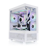 Thermaltake CA-1Z4-00M6WN-00, Micro-ATX, View 170 Tempered Glass ARGB, Drive Bays: 1x3.5", 2x2.5", Expansion Slots: 4, Motherboard support: Mini-ITX/Micro-ATX, Pre-Installed Fan: 3x120mm, Snow, 3 Year Warranty