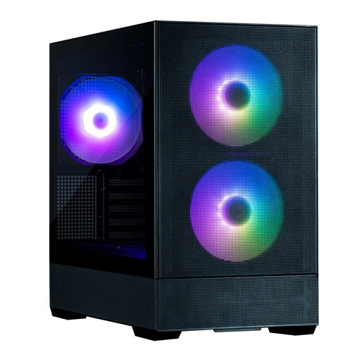 Zalman P30 AIR BLACK, Mini-Tower, Tempered Glass, Drive Bays: 2x Combo (3.5" or 2.5"), 3x 2.5", Expansion Slot: 5, Motherboard Support: mATX / Mini-ITX, Pre-Installed Fan: 3x 140mm ARGB, 1 Year Warranty