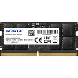 Adata AD5S480016G-S, SODIMM, DDR5, 16GB, 4800MHz, CL40, 1.1V, Limited Lifetime Warranty