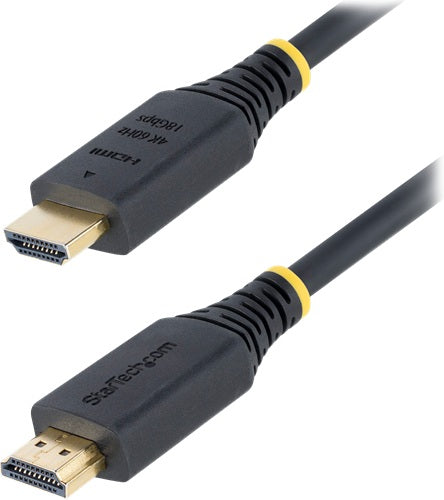 StarTech HDMI2-CABLE-4K60-50C, 50cm Premium Certified High Speed HDMI Cable, 4K 60Hz/1440p 144Hz, 18Gbps, UHD HDMI 2.0 Cord, TPE Jacket, Lifetime Warranty