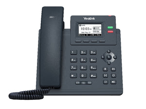 Yealink T31P 2 Line IP phone, 2.3" LCD, 2x Ethernet ports, 2x Dual colour line keys, Wall-mountable, 1 Year warranty