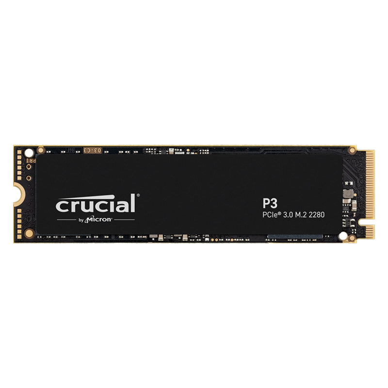 Crucial P3 1TB Gen3 NVMe SSD 3500/3000 MB/s R/W 220TBW 650K/700K IOPS 1.5M hrs MTTF Full-Drive Encryption M.2 PCIe3 5yrs