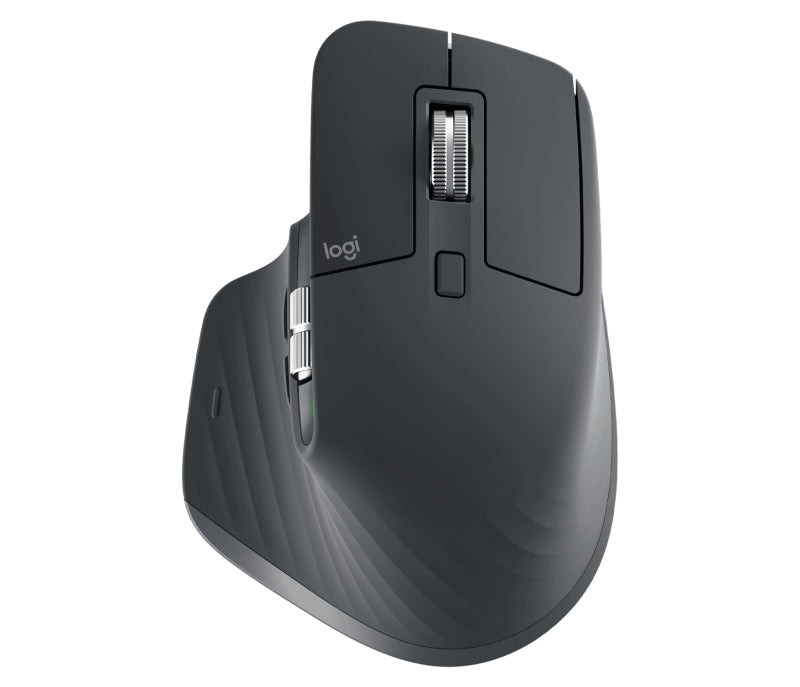 Logitech MX Master 3S Wireless Ergonomic Mouse 8000 DPI 7 Buttons, Smart Shift Scroll Wheel, 70Days Battery, Logi Bolt 2.4Ghz Receiver, USB-C Charging