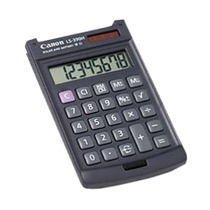 CANON LS390HBL 8 Digit 360 Degree Calculator Folding Case