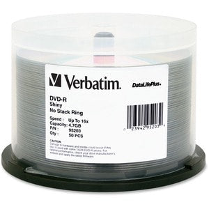 Verbatim DVD-R 4.7GB 50Pk Bulk Silver Shiny 16x