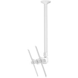 ATDEC CEILING MOUNT FOR LARGE DISPLAY LONG POLE - WHITE - UNIVERSAL VESA UP TO 800X500 - UPGRADEABLE - 360DEG DISPLAY ROTATION - QUICK DISPLAY RELEASE 30DEG TILT PAN LANDSCAPE/PORTRAIT