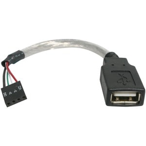 6in USB 2.0 Cable - USB A Female to USB Motherboard 4 Pin Header F/F