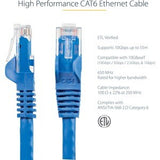 StarTech.com 3m Blue Gigabit Snagless RJ45 UTP Cat6 Patch Cable - 3 m Patch Cord - 3m Cat 6 Patch Cable