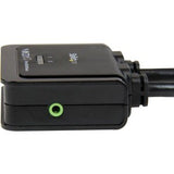 StarTech.com 2 Port USB DisplayPort Cable KVM Switch with Audio and Remote Switch - USB Powered KVM with DisplayPort - Dual Port DisplayPort KVM Switch - Two Port DP KVM Switch