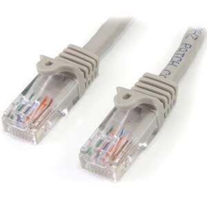 1 m Gray Cat5e Snagless RJ45 UTP Patch Cable - 1m Patch Cord - Ethernet Patch Cable - RJ45 Male to Male Cat 5e Cable