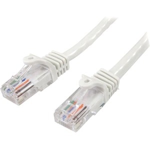 1 m White Cat5e Snagless RJ45 UTP Patch Cable - 1m Patch Cord - Ethernet Patch Cable - RJ45 Male to Male Cat 5e Cable