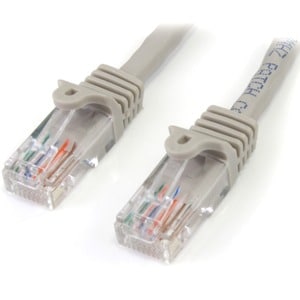 2 m Gray Cat5e Snagless RJ45 UTP Patch Cable - 2m Patch Cord - Ethernet Patch Cable - RJ45 Male to Male Cat 5e Cable