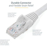 StarTech.com 2m White Gigabit Snagless RJ45 UTP Cat6 Patch Cable - 2 m Patch Cord - Ethernet Patch Cable - RJ45 Male to Male Cat 6 Cable