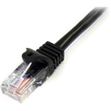 StarTech.com 1 m Black Cat5e Snagless RJ45 UTP Patch Cable - 1m Patch Cord - Ethernet Patch Cable - RJ45 Male to Male Cat 5e Cable