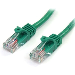 StarTech.com 1 m Green Cat5e Snagless RJ45 UTP Patch Cable - 1m Patch Cord - Ethernet Patch Cable - RJ45 Male to Male Cat 5e Cable