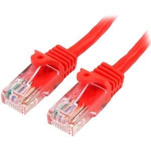 StarTech.com 2 m Red Cat5e Snagless RJ45 UTP Patch Cable - 2m Patch Cord - Ethernet Patch Cable - RJ45 Male to Male Cat 5e Cable