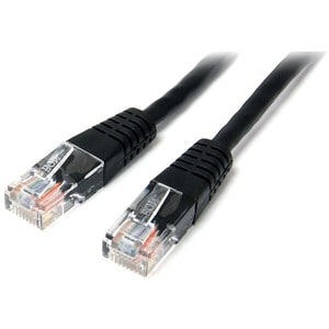 StarTech.com 15m Cat5e Black Molded RJ45 UTP Cat 5e Patch Cable - 15 m Patch Cord - Molded Patch Cable