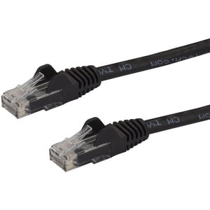 StarTech.com 0.5m Black Gigabit Snagless RJ45 UTP Cat6 Patch Cable - 0.5m Patch Cord