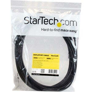 StarTech.com 10m Active DisplayPort Cable - DisplayPort to DisplayPort - Active DP Cable - Male to Male - 10 meter Long Displayport Cable - 2560x1600