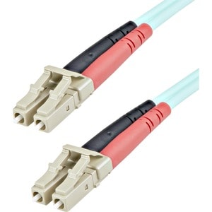 1m 10 Gb Aqua Multimode 50/125 Duplex LSZH Fiber Patch Cable LC - LC