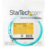 StarTech.com 2m 10 Gb Aqua Multimode 50/125 Duplex LSZH Fiber Patch Cable LC - LC