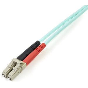 StarTech A50FBLCLC3 ,3m 10 Gb Aqua Multimode 50/125 Duplex LSZH Fiber Patch Cable - LC to LC OM3 50 Micron Fiber Optic Patch Cord - 3 meter