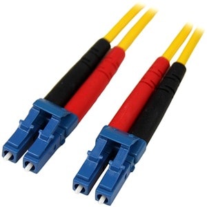 4M SINGLE MODE DUPLEX FIBER PATCH CABLE - LC TO LC OS1 SINGLE MODE 9/125 DUPLEX LSZH FIBER PATCH CORD - YELLOW 4 METER