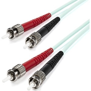 StarTech.com 1m 10 Gb Aqua Multimode 50/125 Duplex LSZH Fiber Patch Cable ST - ST