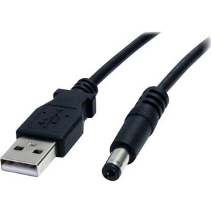 2m USB to Type M Barrel Cable - USB to 5.5mm 5V DC Cable - USB to Barrel Jack 5V DC Plug