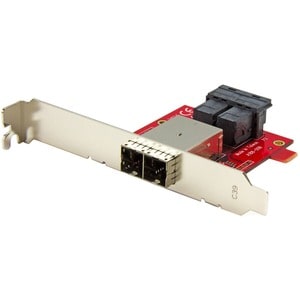 Mini-SAS Adapter - Dual SFF-8643 to SFF-8644 - with Full and Low-Profile Brackets - 12Gbps