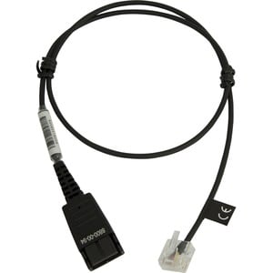 JABRA Cord with QD to special plug RJ 45 straight 0 5 meters for Siemens Open Stage