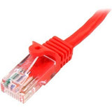 StarTech.com 0.5m Red Cat5e Ethernet Patch Cable with Snagless RJ45 Connectors