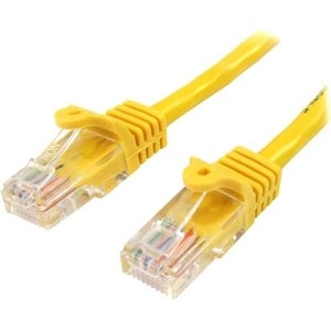 StarTech.com 0.5m Yellow Cat5e Ethernet Patch Cable with Snagless RJ45 Connectors