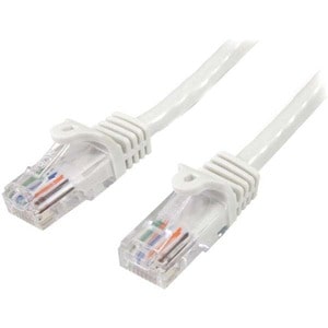 StarTech.com 0.5m White Cat5e Ethernet Patch Cable with Snagless RJ45 Connectors