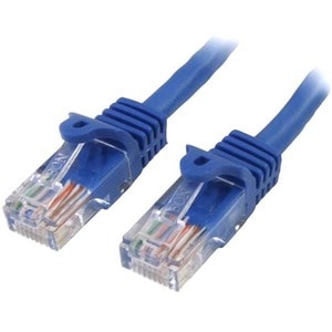 StarTech.com 0.5m Blue Cat5e Ethernet Patch Cable with Snagless RJ45 Connectors