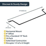 StarTech.com Horizontal Cable Lacing Bars with 4 in. Offset for Racks - 10 Pack - Route your cables on these diagonal cable managers to reduce cable tension in your rack