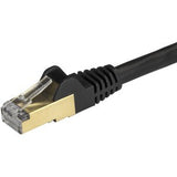 StarTech.com 2m Black Cat6a Ethernet Cable - Shielded (STP)