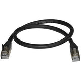 StarTech.com 0.5m Black Cat6a Ethernet Cable - Shielded (STP)