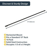 StarTech.com Horizontal Cable Lacing Bar for Racks - Horizontal Cable Manager - 10 Pack - Route your cables on these horizontal cable managers to reduce cable tension in your rack