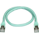 StarTech.com 0.5m Aqua Cat6a Ethernet Cable - STP