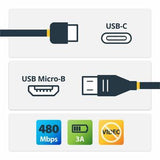 StarTech.com 0.5m USB C to Micro USB Cable USB 2.0