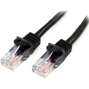 StarTech.com 10m Black Cat5e Ethernet Patch Cable with Snagless RJ45 Connectors