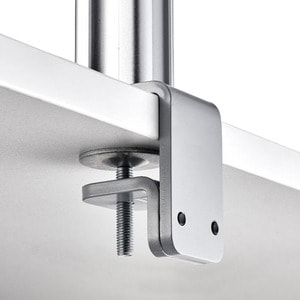ATDEC AWM F-STYLE 2-PIECE DESK FIXING - SILVER - TRADITIONAL TWO-PIECE DESIGN - SUITABLE FOR DESKS UP TO 79MM
