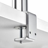 ATDEC AWM F-STYLE 2-PIECE DESK FIXING - SILVER - TRADITIONAL TWO-PIECE DESIGN - SUITABLE FOR DESKS UP TO 79MM