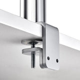 ATDEC AWM F-STYLE 2-PIECE DESK FIXING - SILVER - TRADITIONAL TWO-PIECE DESIGN - SUITABLE FOR DESKS UP TO 79MM
