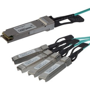 StarTech.com 3m Cisco QSFP-4X10G-AOC3M Compatible - QSFP+ Breakout Cable - QSFP+ to 4 SFP+ - 40G AOC Cable