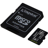 KINGSTON 128GB MICROSDXC CANVAS SELECT 100R A1 C10 CARD + SD ADAPTER