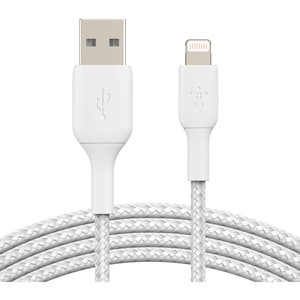 BOOSTCHARGE LIGHTNING TO USB-A BRAIDED CABLE 2M WHITE